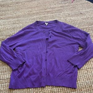 J. Crew Rich Purple Women's Cardigan
